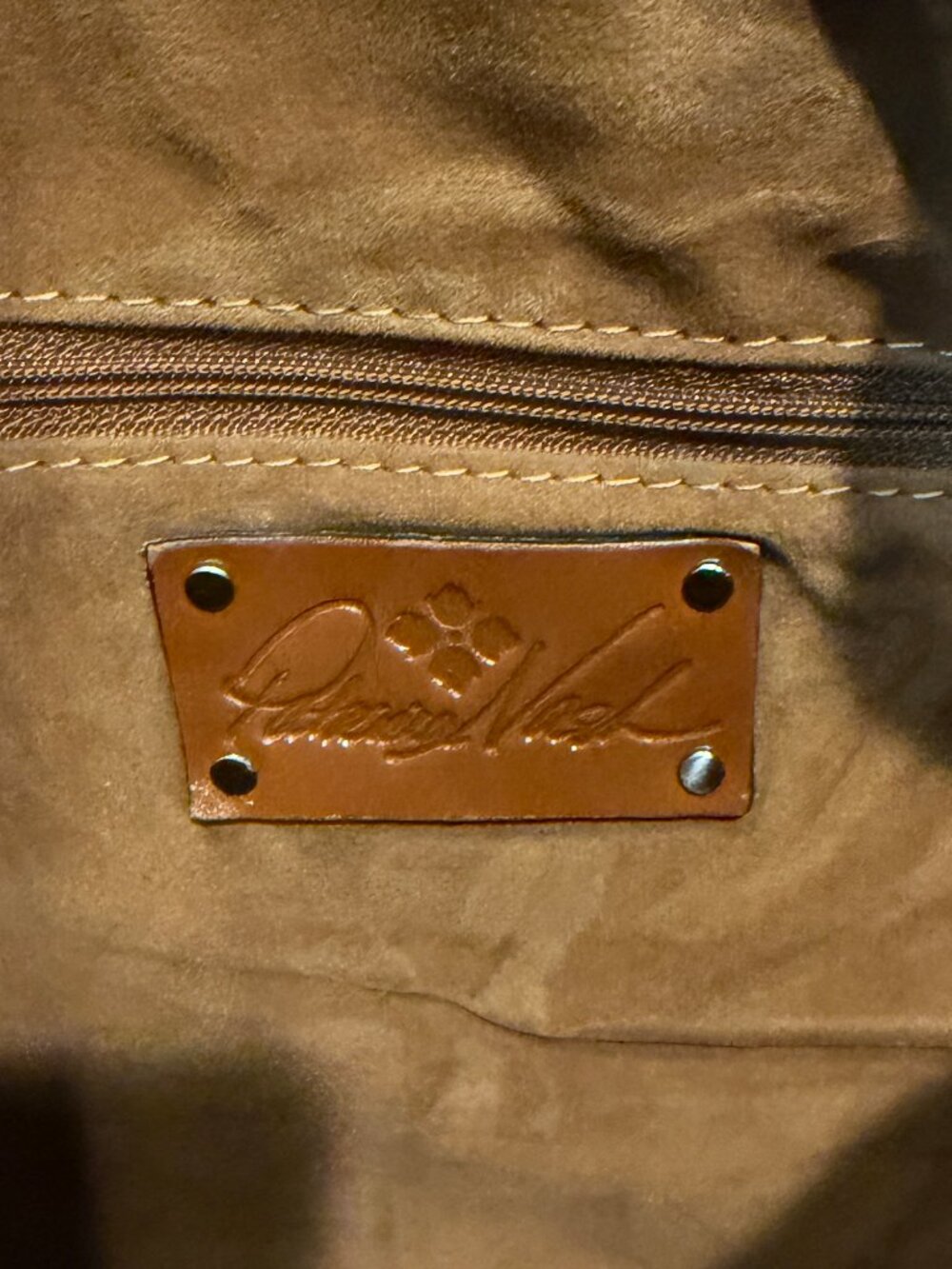 Patricia Nash Sabina Drawstring Bucket Bag Tooled Leather Patriotic Blue America - Picture 13 of 13